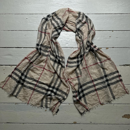 Burberry Nova Check Silk Scarf Wrap