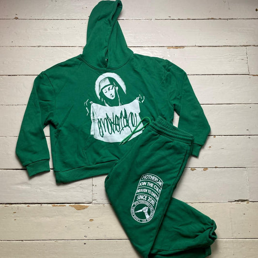 Motherlan Green and White St Veronica Full Tracksuit