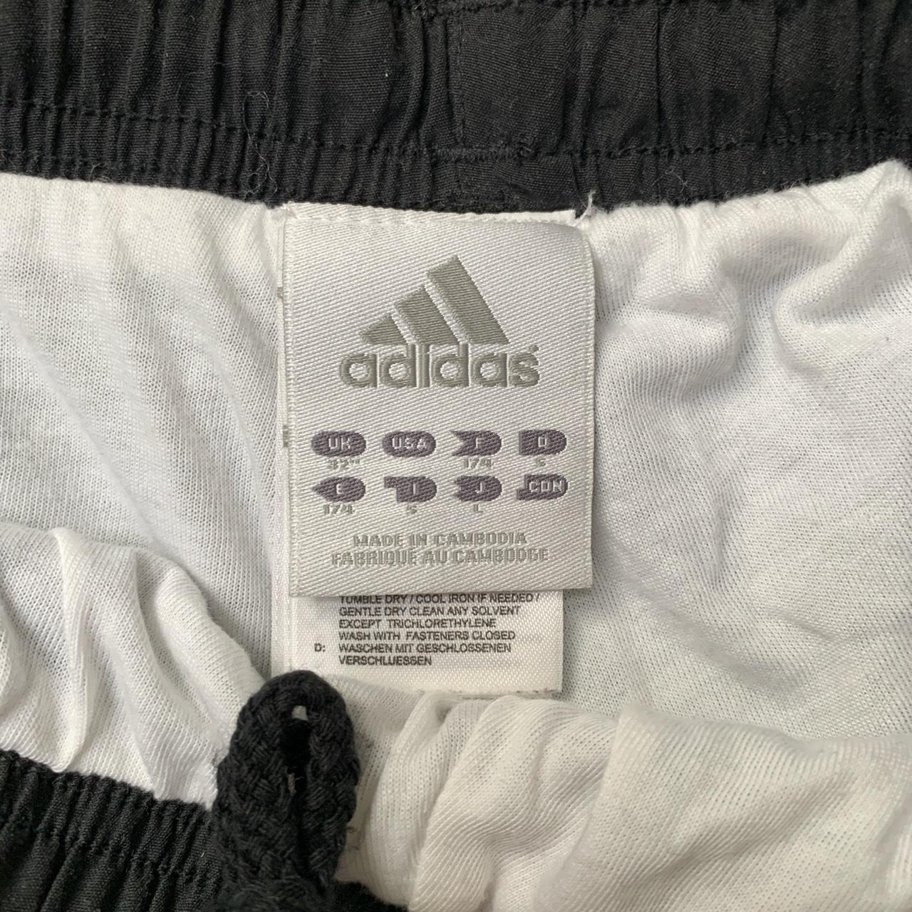 Adidas Black and White Shell Trackpant Baggy Bottoms