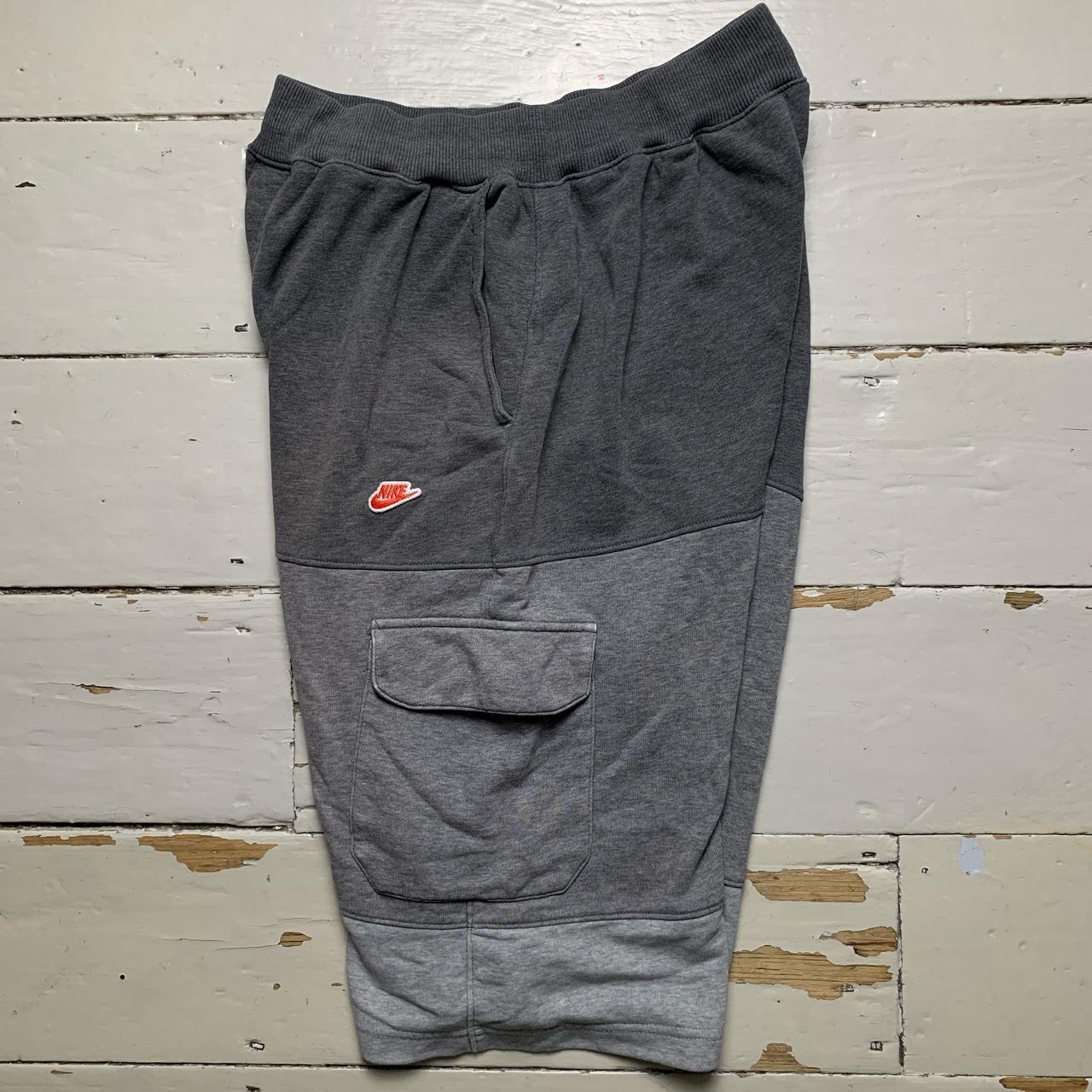 Nike Swoosh Cargo Jogger Shorts Grey Tri Tone