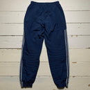 Adidas Baggy Shell Bottoms Navy and Grey Stripes