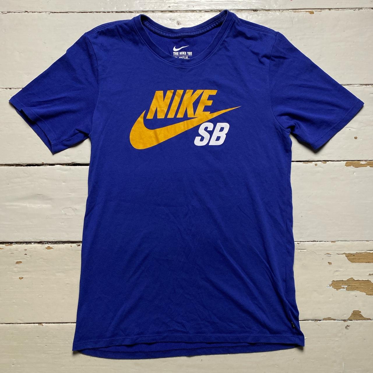 Nike SB Dri Fit Blue Yellow and White T Shirt