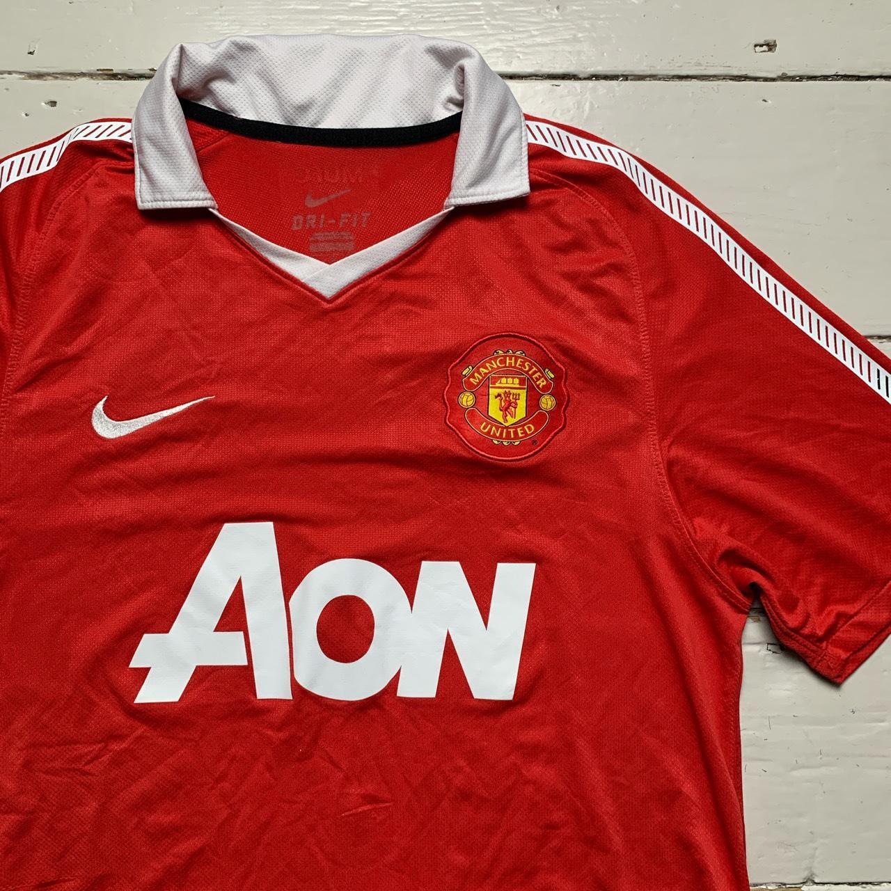 Nike Manchester United Red and White Football Jersey