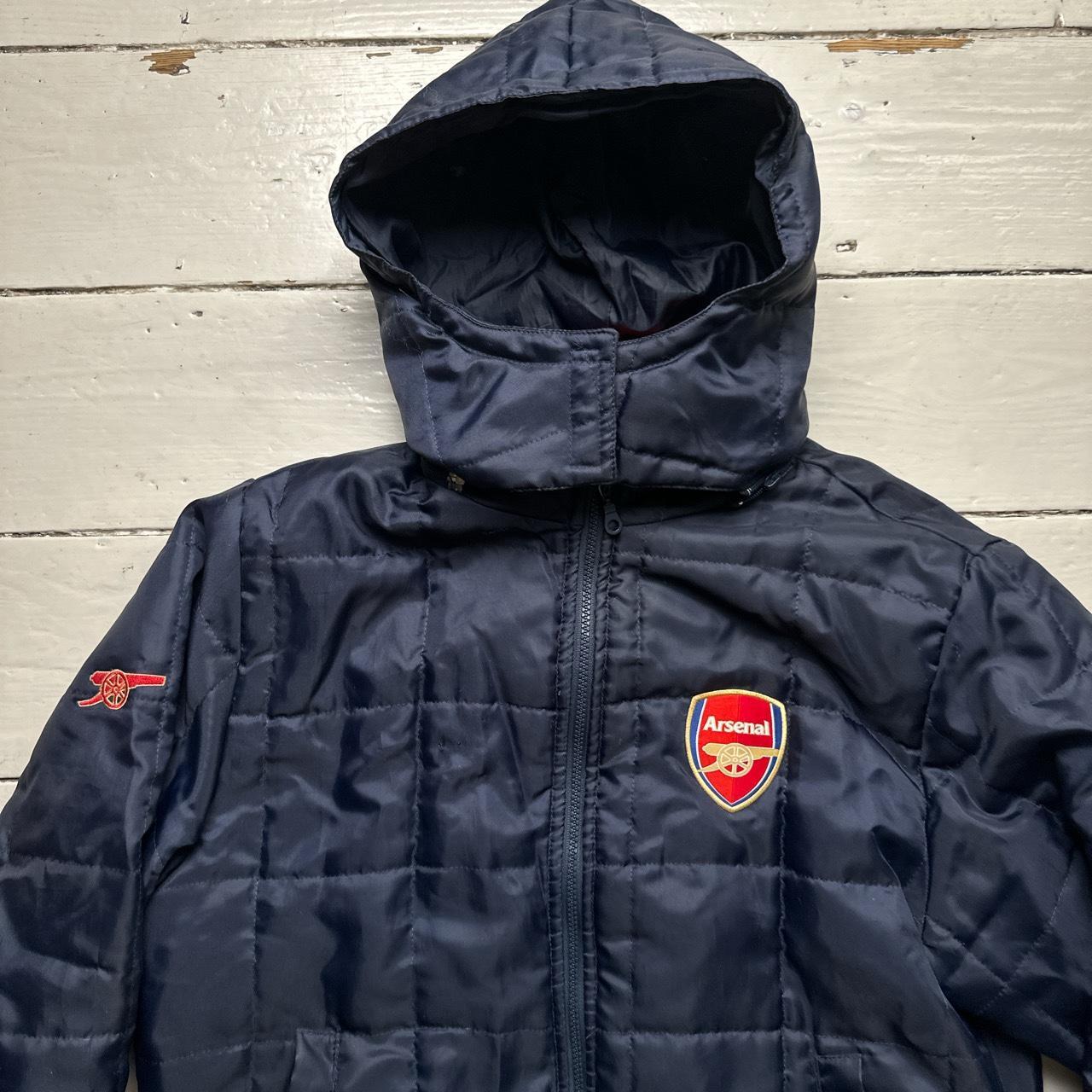 Arsenal Vintage Navy and Red Puffer Jacket