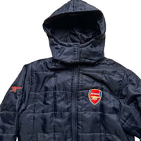 Arsenal Vintage Navy and Red Puffer Jacket (S)