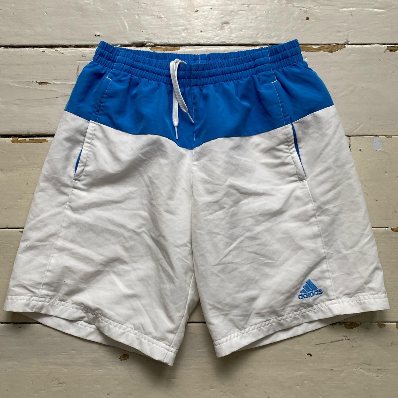 Adidas Vintage Shell Track Pant Shorts Blue and White