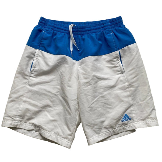 Adidas Vintage Shell Track Pant Shorts Blue and White (M)