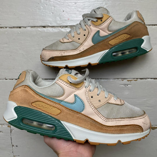 Nike Air Max 90 Brown Green and Pink
