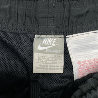 Nike Shell Trackpant Baggy Tracksuit Bottoms Black and Gold (L)