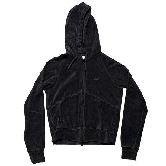Nike Velour Black Hoodie (XS)