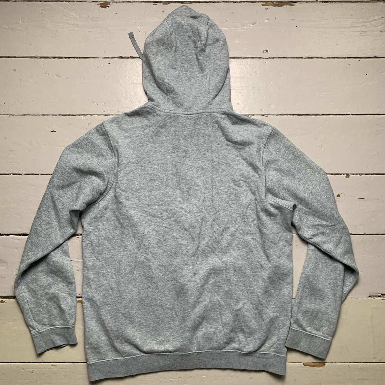 Nike Grey and Black Swoosh Quarter Zip Hoodie