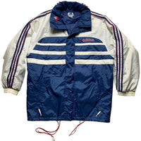 Adidas Vintage 90’s Blue White and Red Puffer Jacket (M)