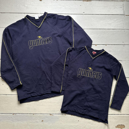 Arsenal Vintage 90’s Gunners Navy and Yellow Jumper