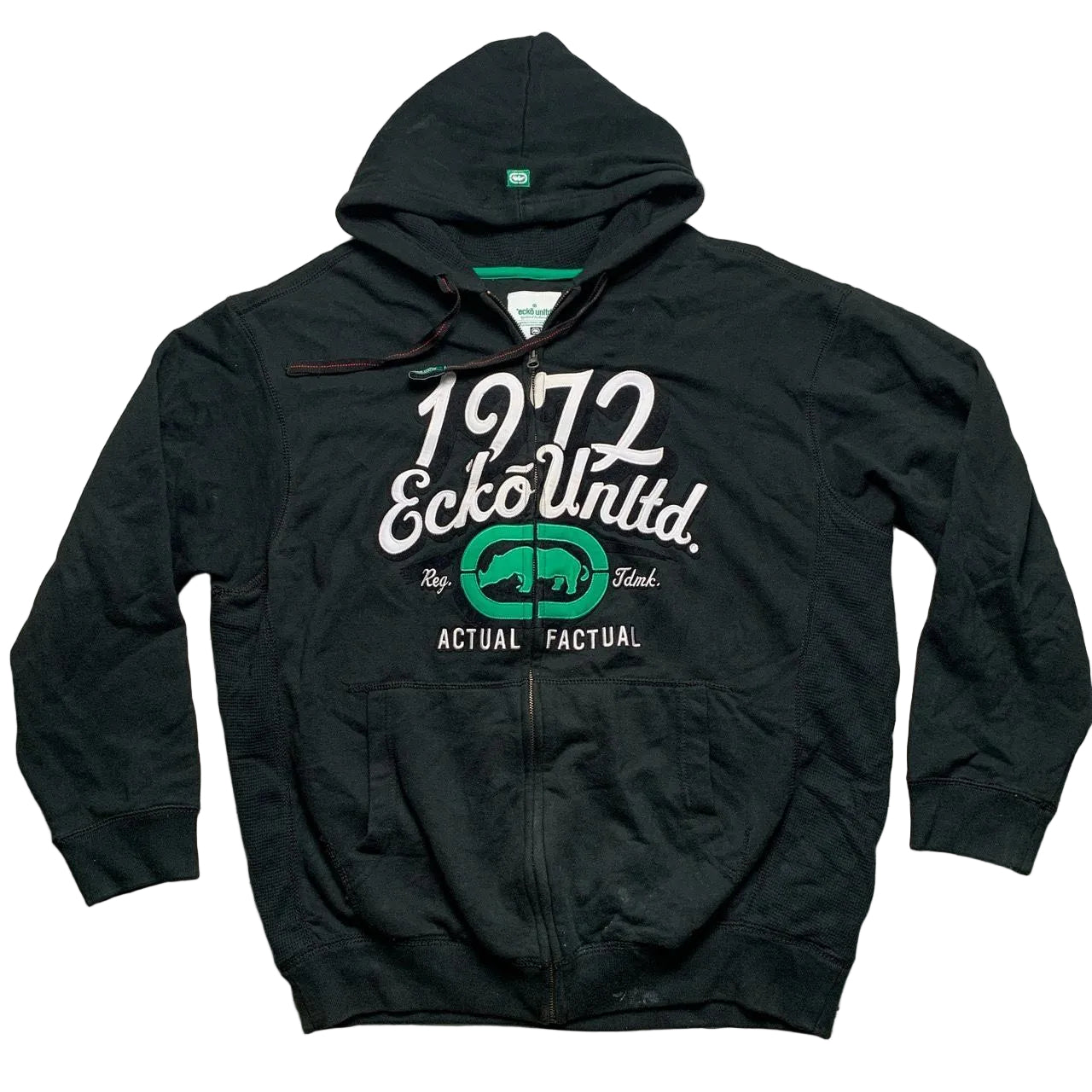 Ecko Unlimited Dark Green Vintage Hoodie (L)
