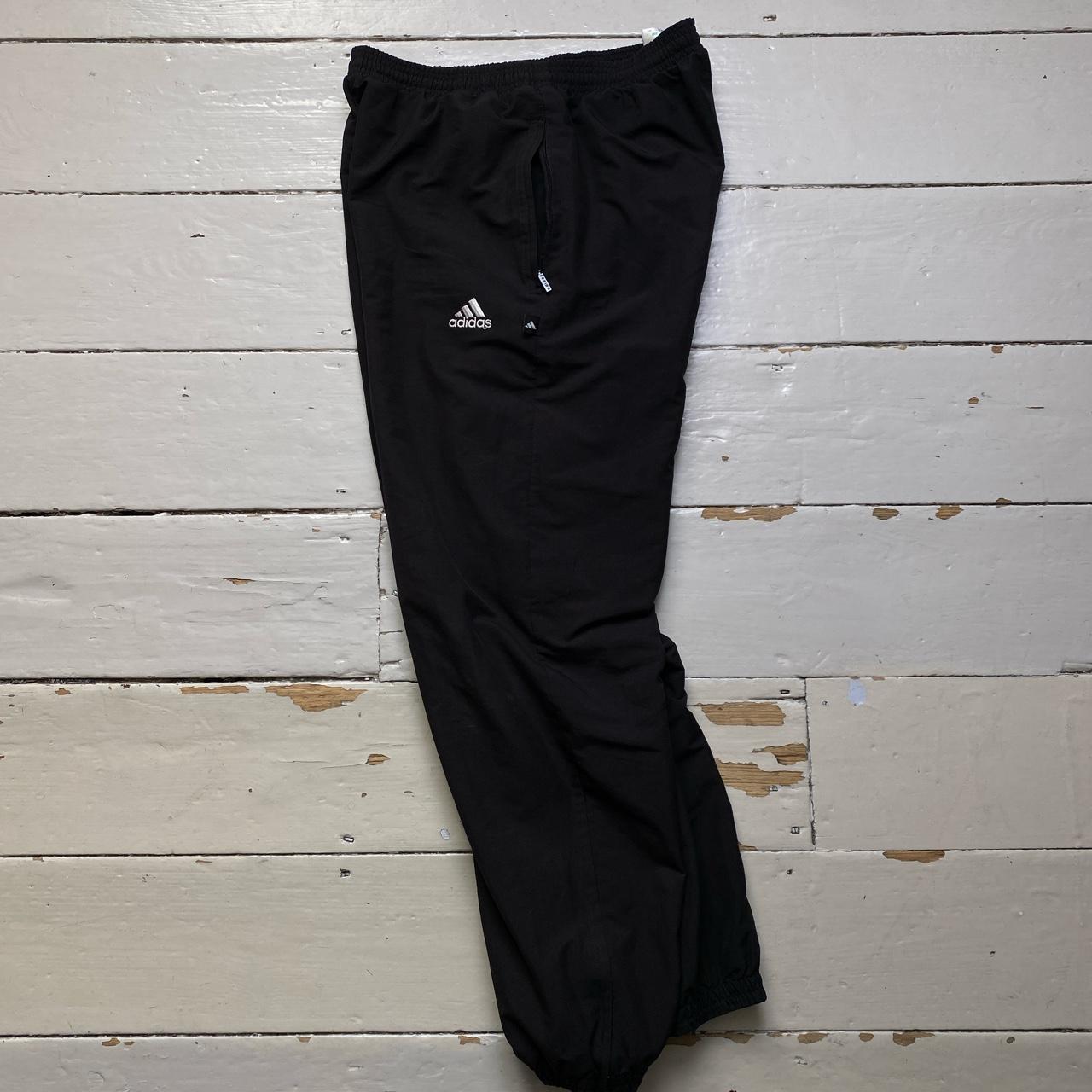 Adidas Baggy Shell Track Pant Black and White Bottoms