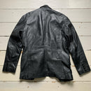 Aviatrix Black Leather Blazer Jacket