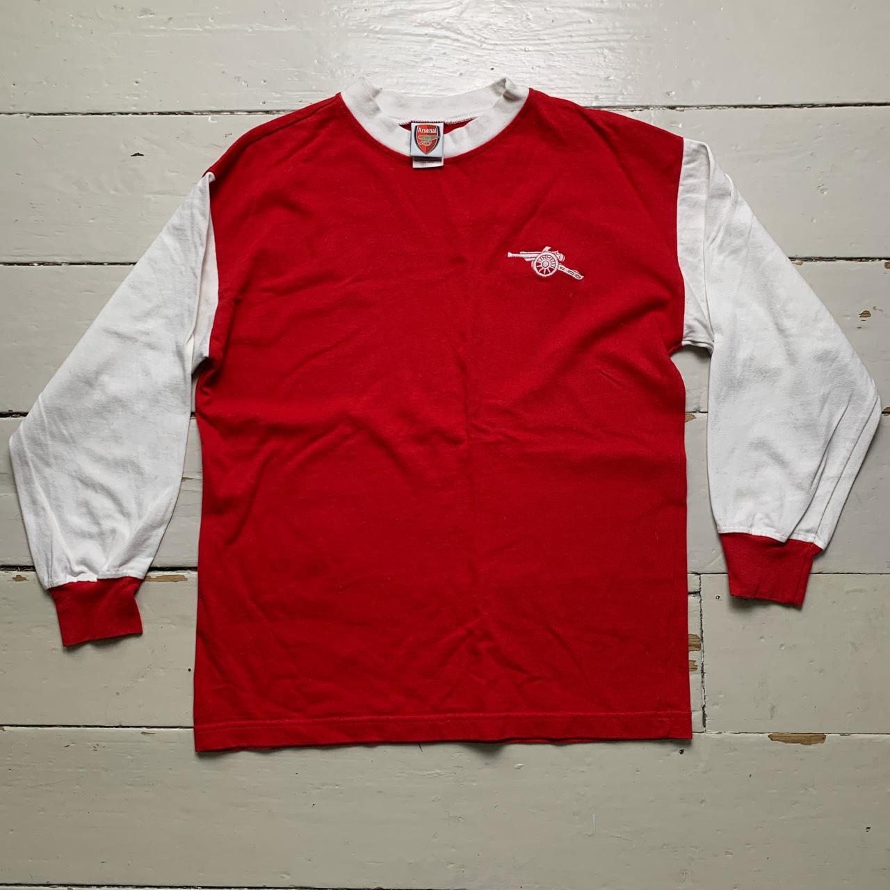 Arsenal Gunners Red and White Vintage Stye Football Merch Long Sleeve