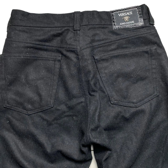 Versace Jeans Couture Black Felt Trouser Jeans (30W)