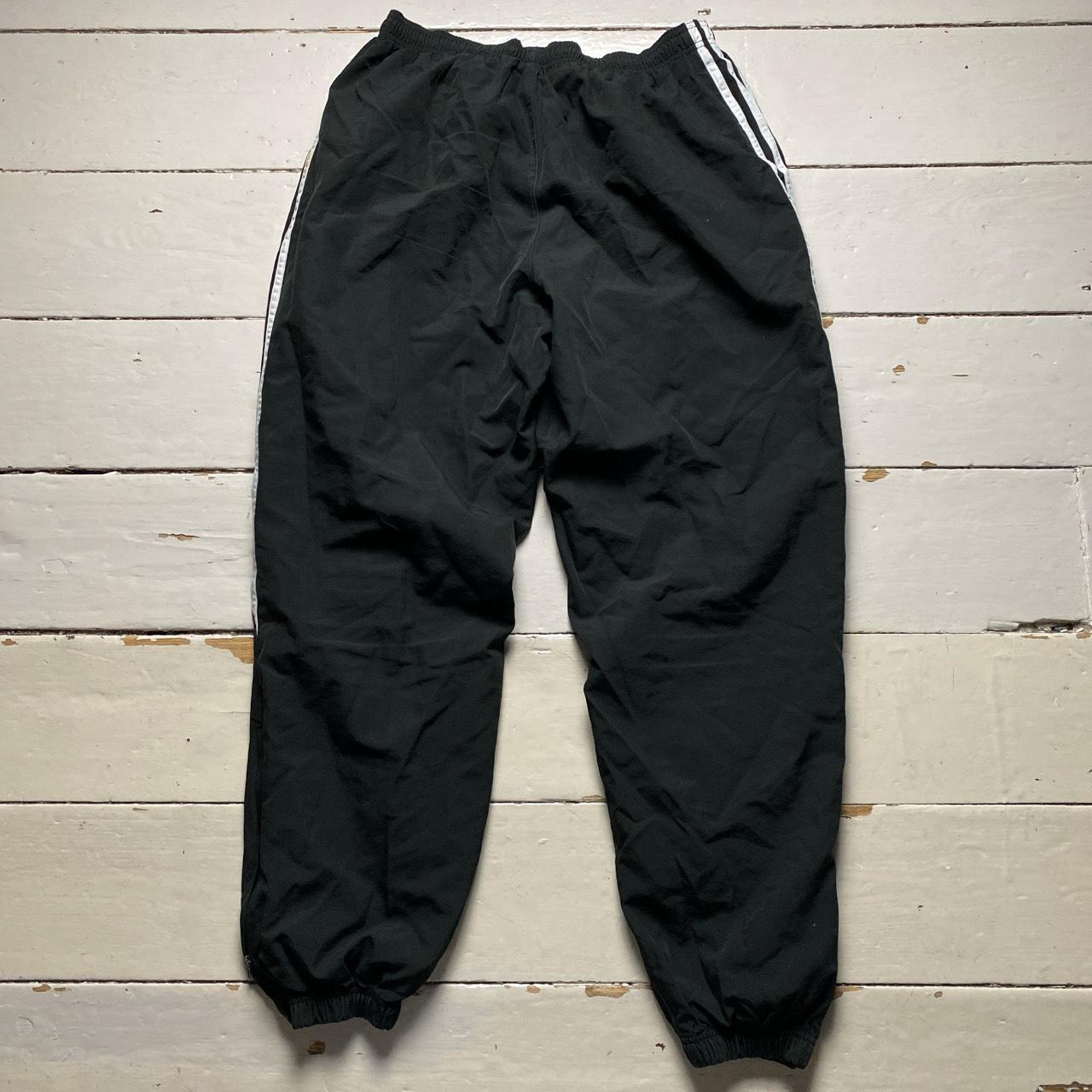 Adidas Black and White Shell Trackpant Bottoms