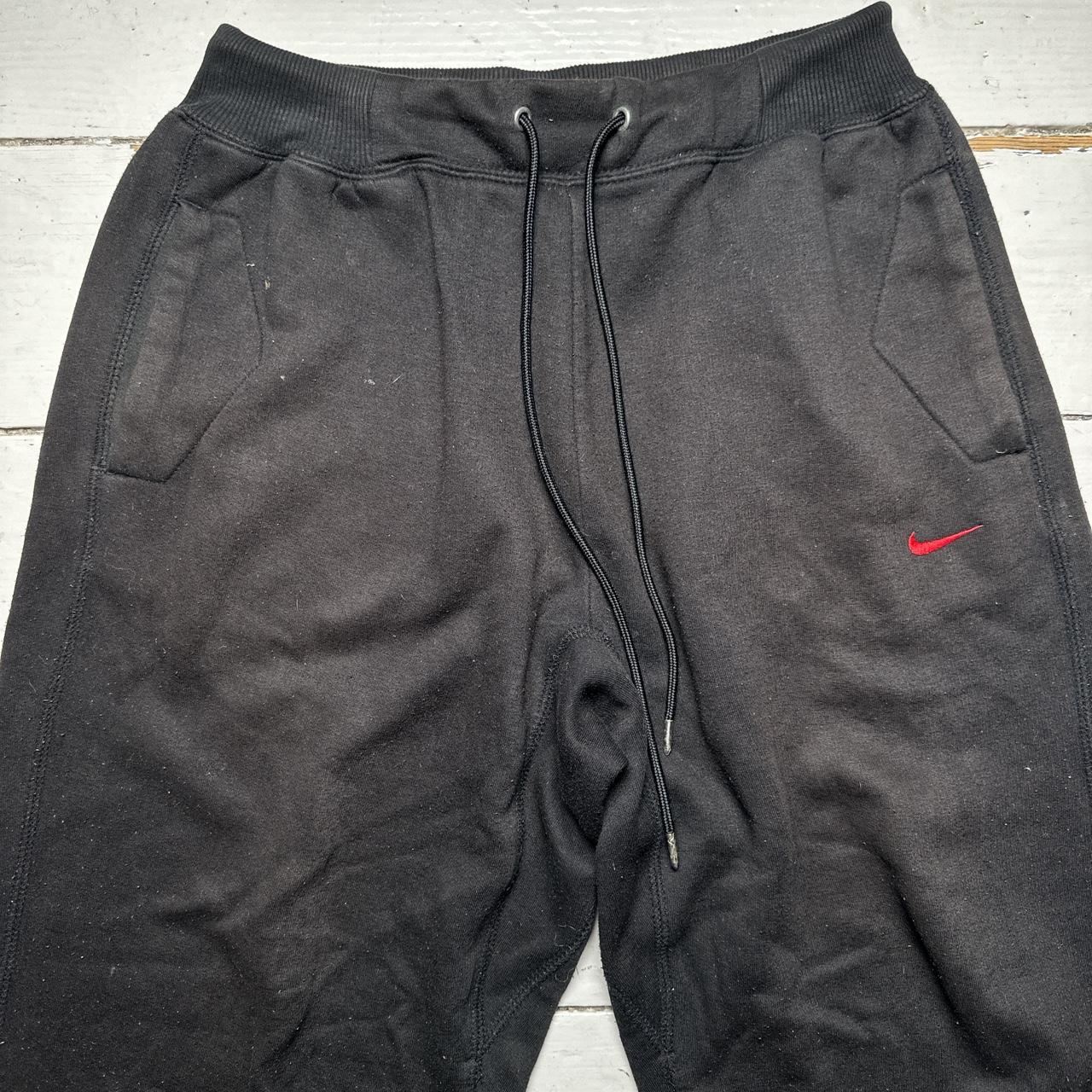 Nike Vintage Black and Red Swoosh Baggy Joggers