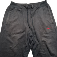 Nike Vintage Black and Red Swoosh Baggy Joggers (M)