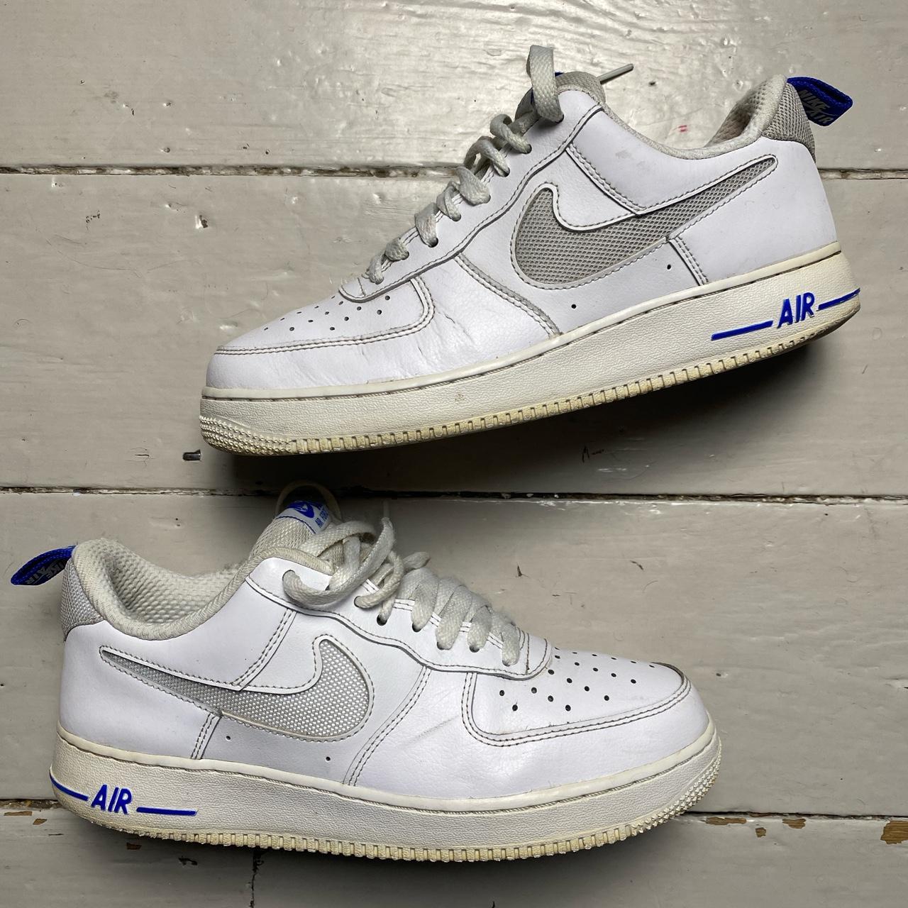 Nike Air Force 1 White and Blue Pull Tab