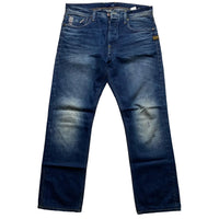G Star Navy Stonewashed Jeans (36W)
