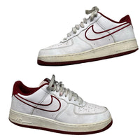 Nike Air Force 1 White and Burgundy (UK 11)
