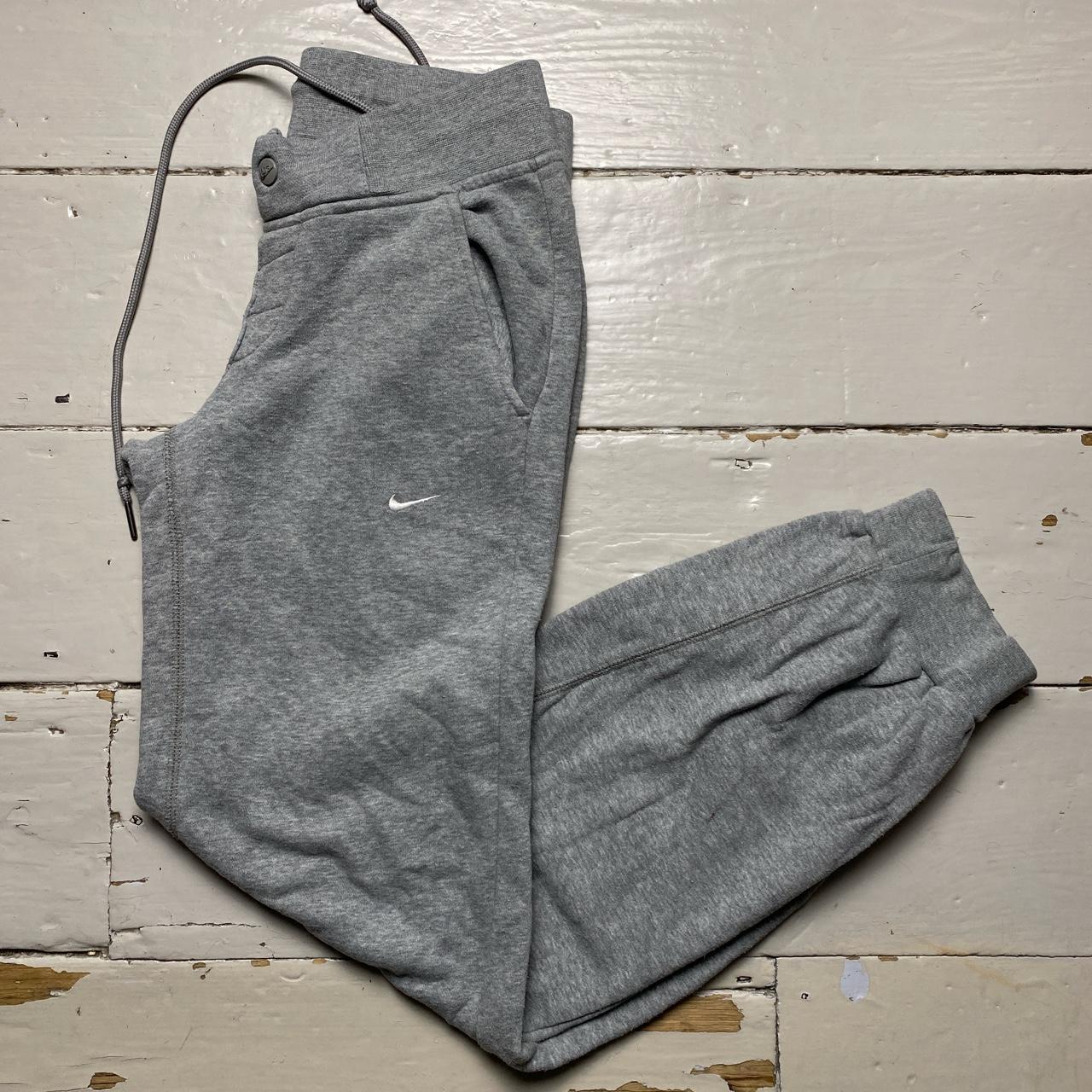 Nike Womens Athletic Department Vintage Swoosh Grey and White Joggers