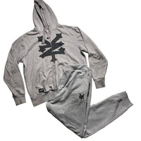 Zoo York Full Grey and Black Vintage Tracksuit (L)