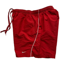 Nike Vintage Swoosh Red and White Shell Track Pant Shorts (L)