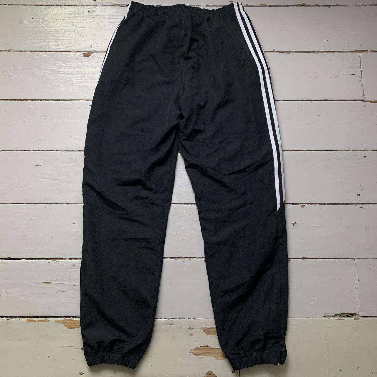 Adidas Black and White Shell Trackpant Baggy Bottoms