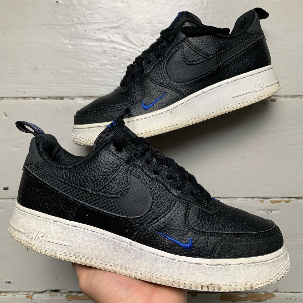 Nike Air Force 1 Pull Tab Black Blue and White