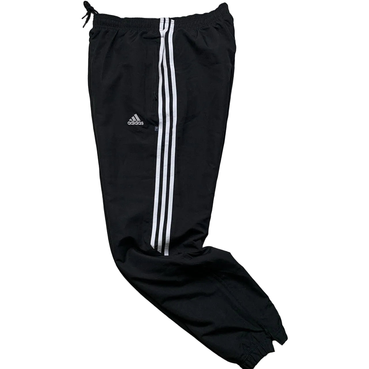 Adidas Black and White Shell Trackpant Baggy Bottoms