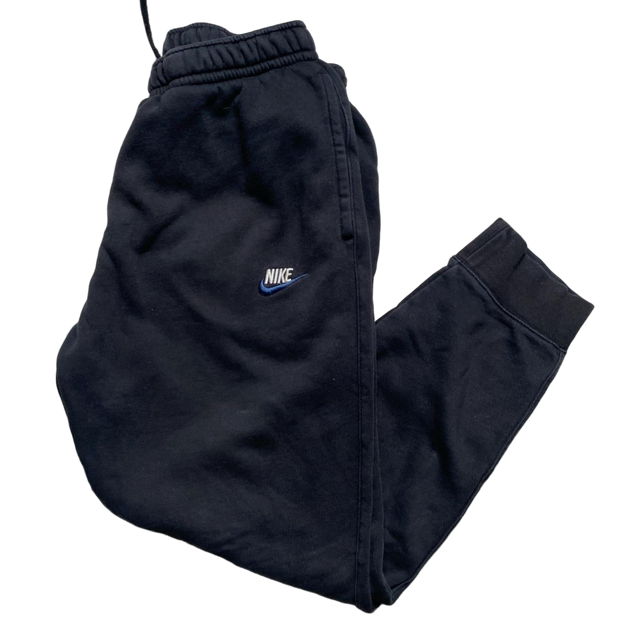 Nike Black Blue and White Swoosh Baggy Joggers (L)