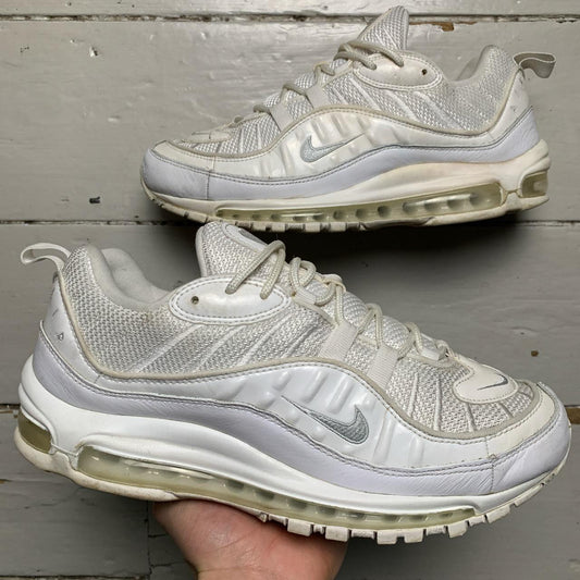 Nike Air Max 98 White Patent and Leather