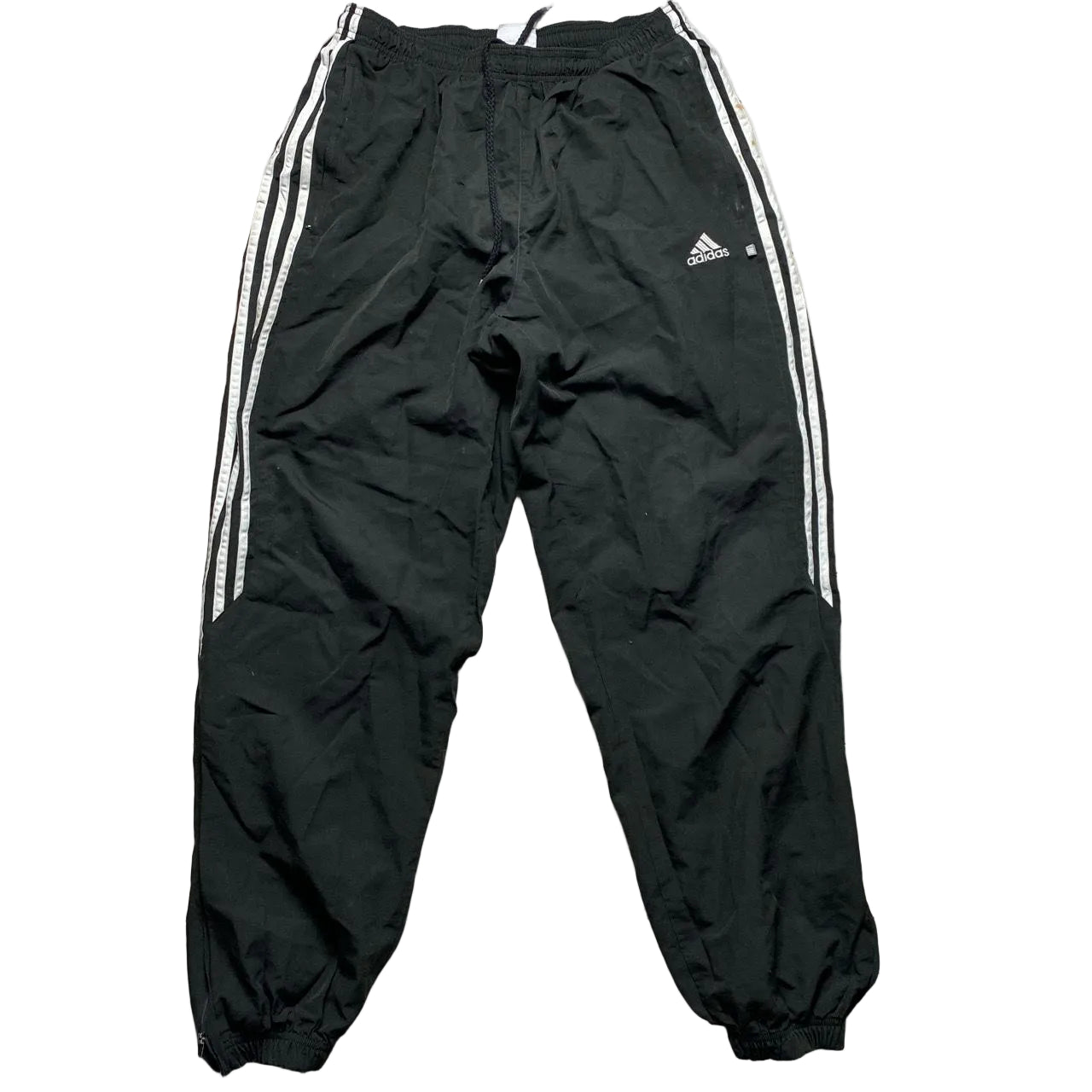 Adidas Black and White Shell Trackpant Bottoms (32W)
