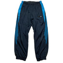 Adidas Vintage Black Navy and Blue Shell Trackpant Baggy Bottoms