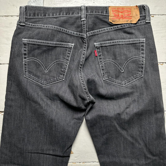 Levis 501 Grey and White Contrast Stitch Vintage Jeans
