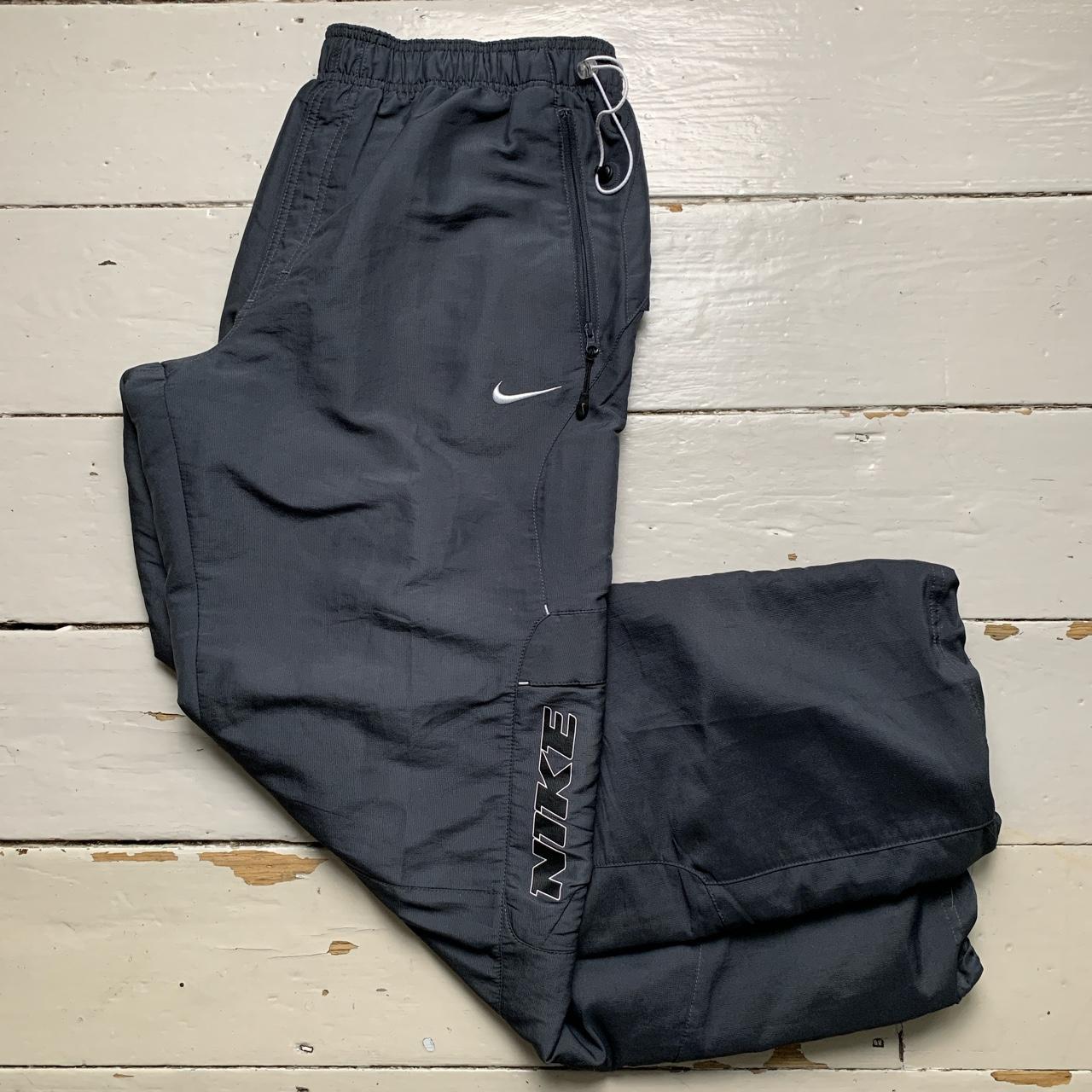 Nike Athletic Department Vintage Shell Cargo Track Pant Baggy Bottoms Grey and Black