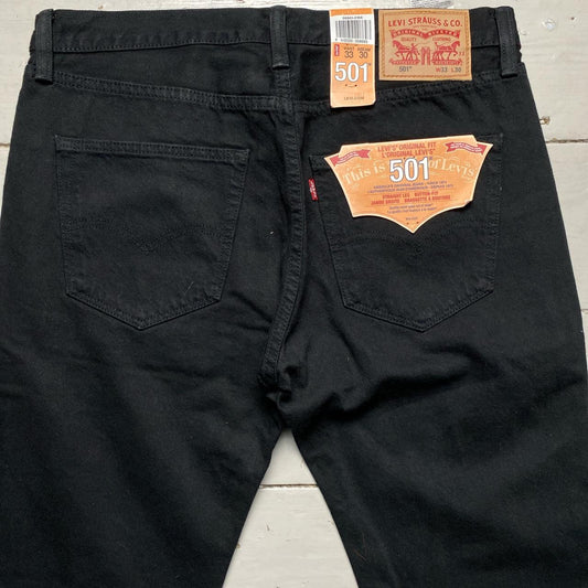 Levis 501 Jet Black Baggy Jeans