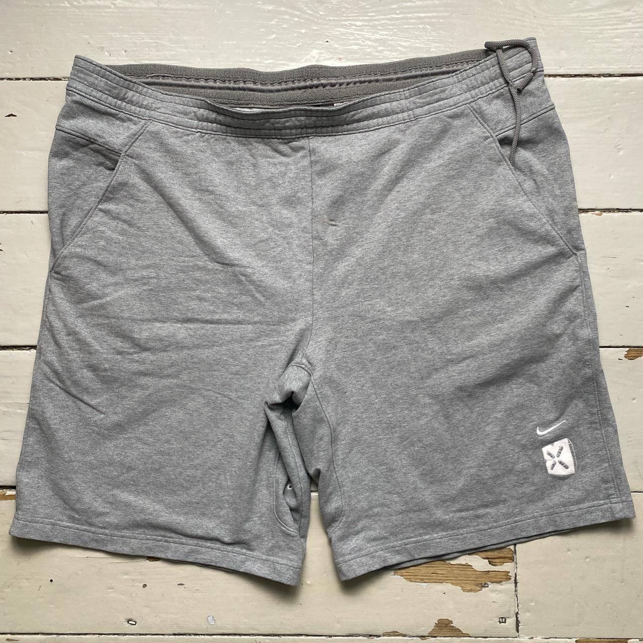 Nike Swoosh Grey and White Vintage Shorts