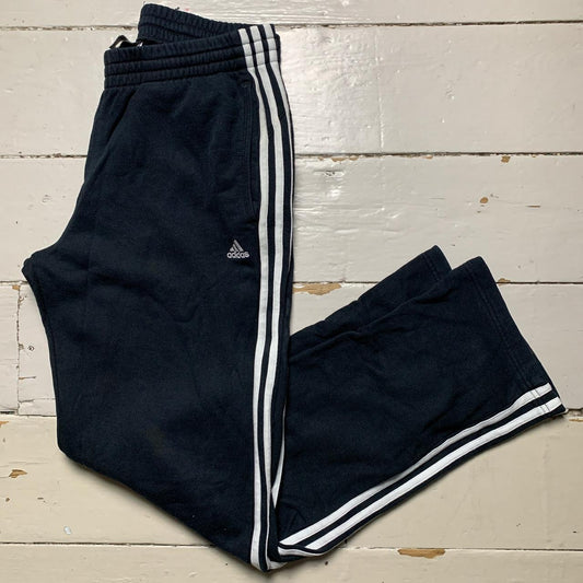 Adidas Performance Essentials Black and White Stripes Joggers