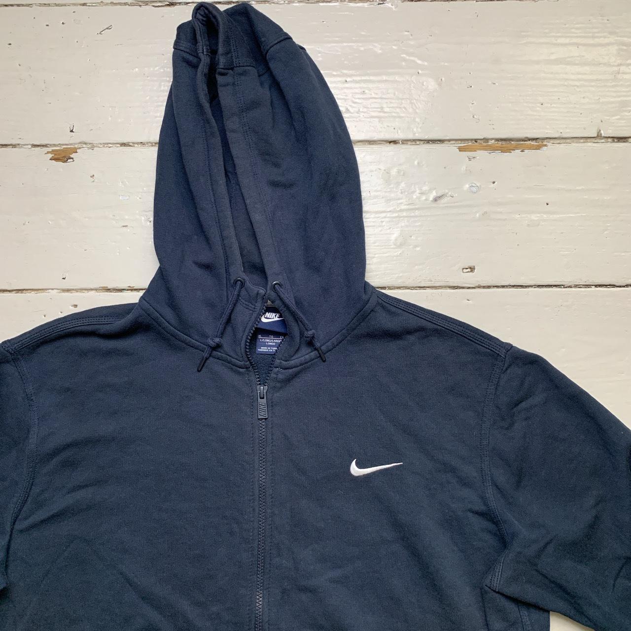 Nike Swoosh Navy and White Hoodie