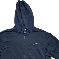 Nike Swoosh Navy and White Hoodie (XL)