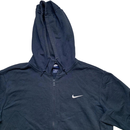 Nike Swoosh Navy and White Hoodie (XL)