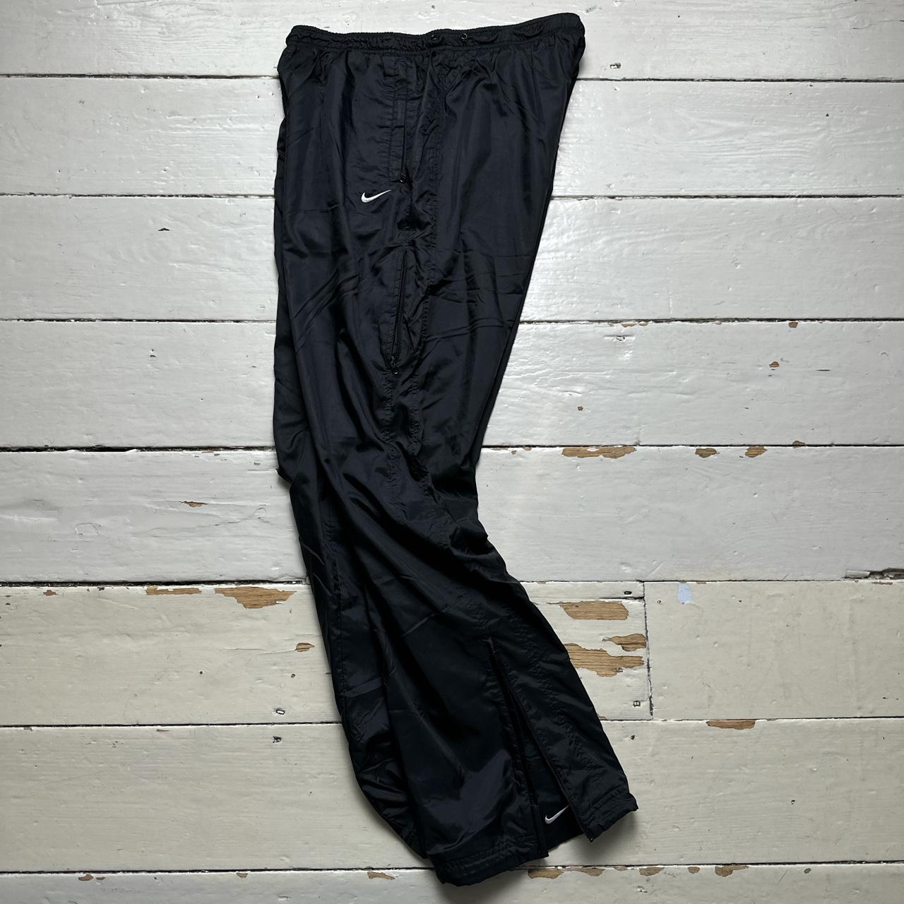 Nike Multi Swoosh Shell Baggy Track Pant Black and White Bottoms