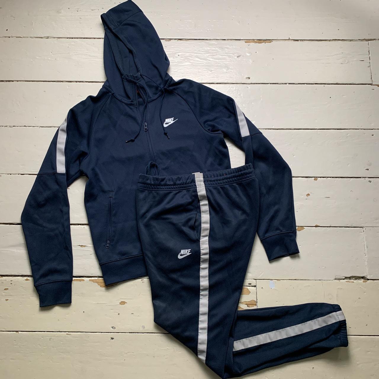 Nike Swoosh Navy and Grey Full Tracksuit