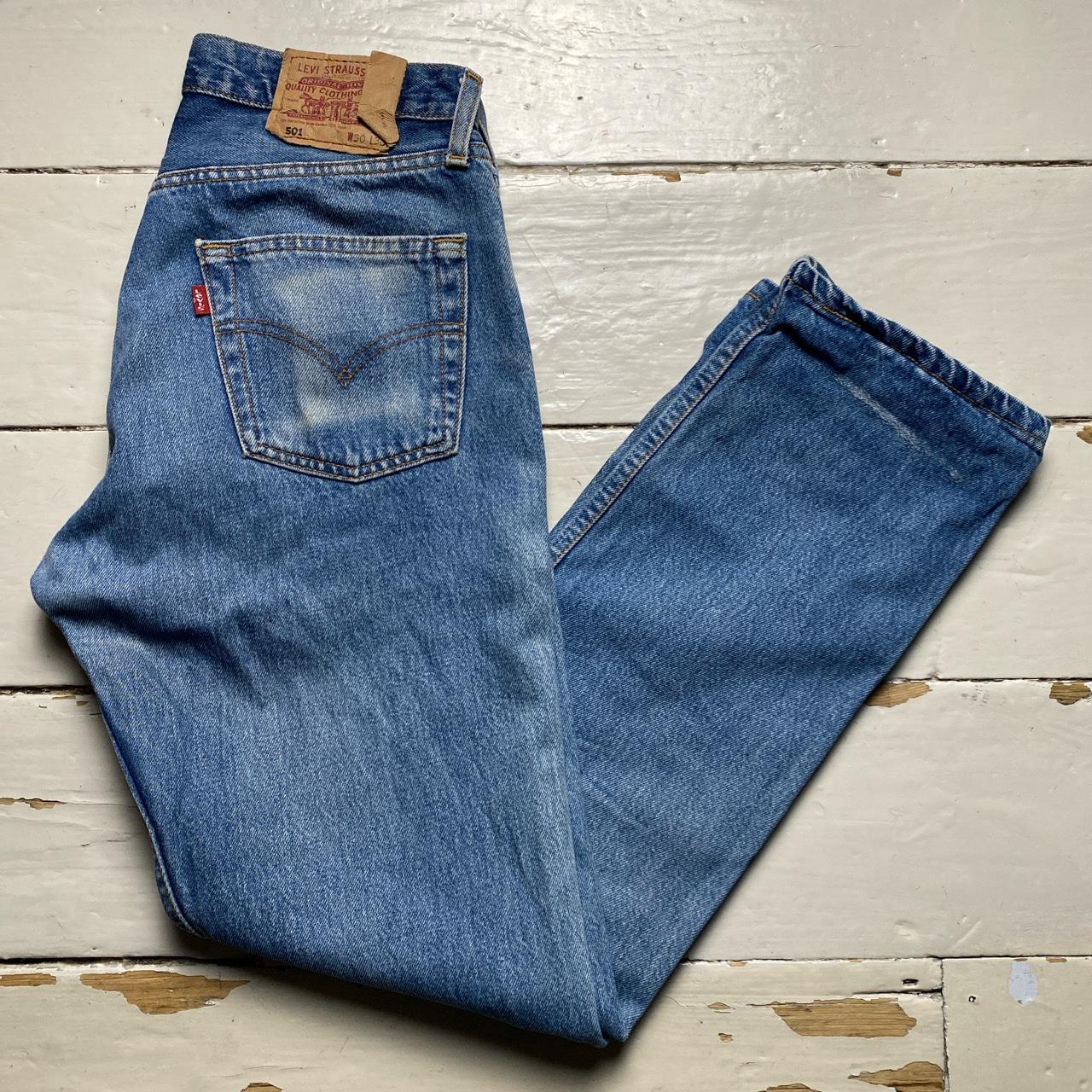 Levis 501 Vintage Baggy Light Blue Stonewash Jeans