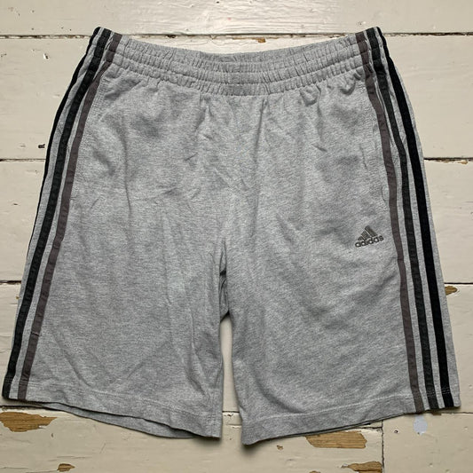 Adidas Performance Essentials Grey Tri Tone Shorts